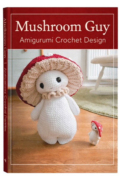 Crochet design, mushroom man +π Free gift: Cute cat toy